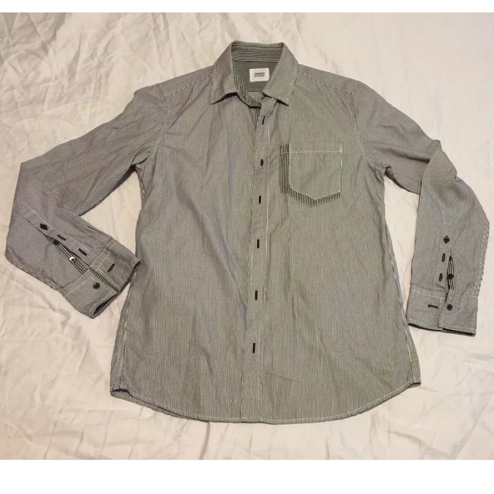 Takeo Kikuchi Men’s Small Button Dress Shirt